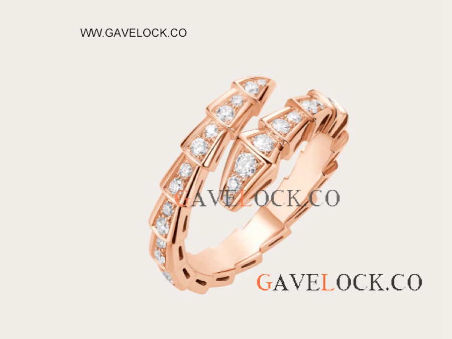 Best Quality Copy Bvlg@ri Serpenti viper Ring Full Diamond Pave